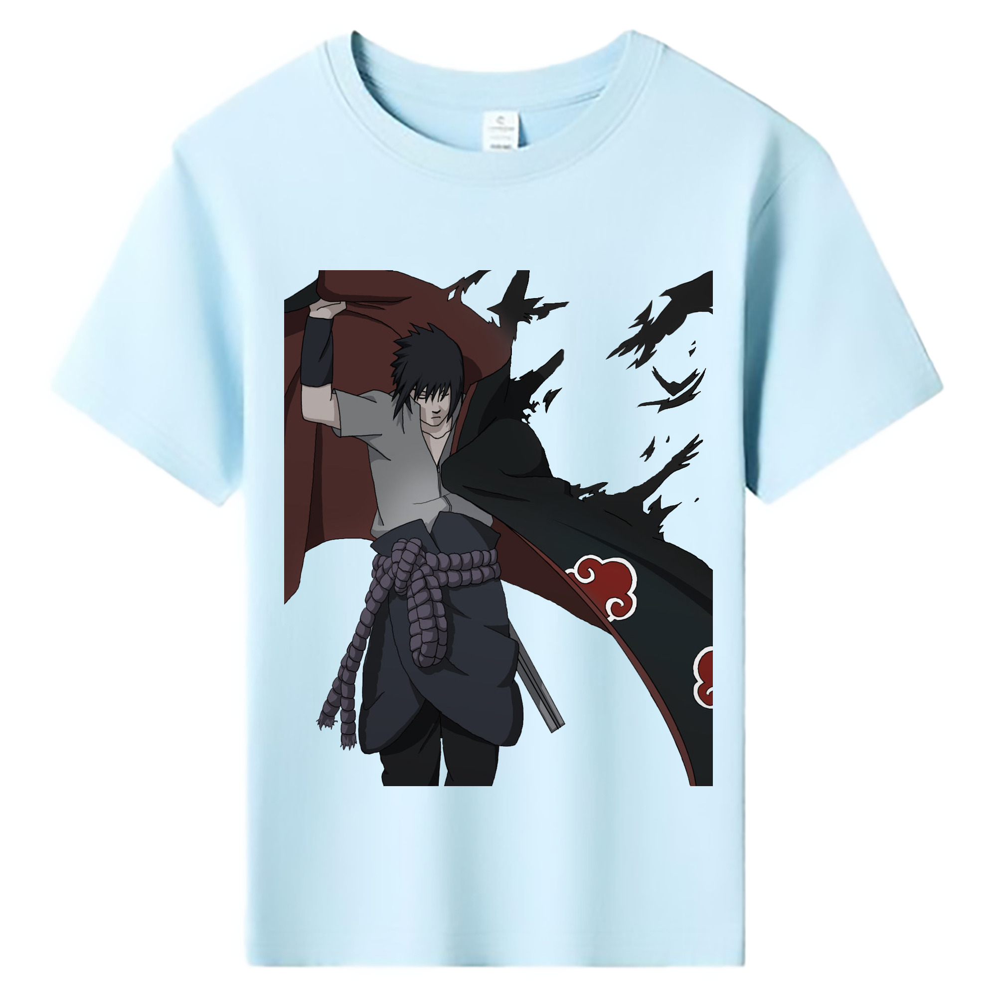 （画像用） NARUTO -ナルト- うちは サスケ Uchiha Sasuke 綿100％キッズTシャツ（フロントプリント）